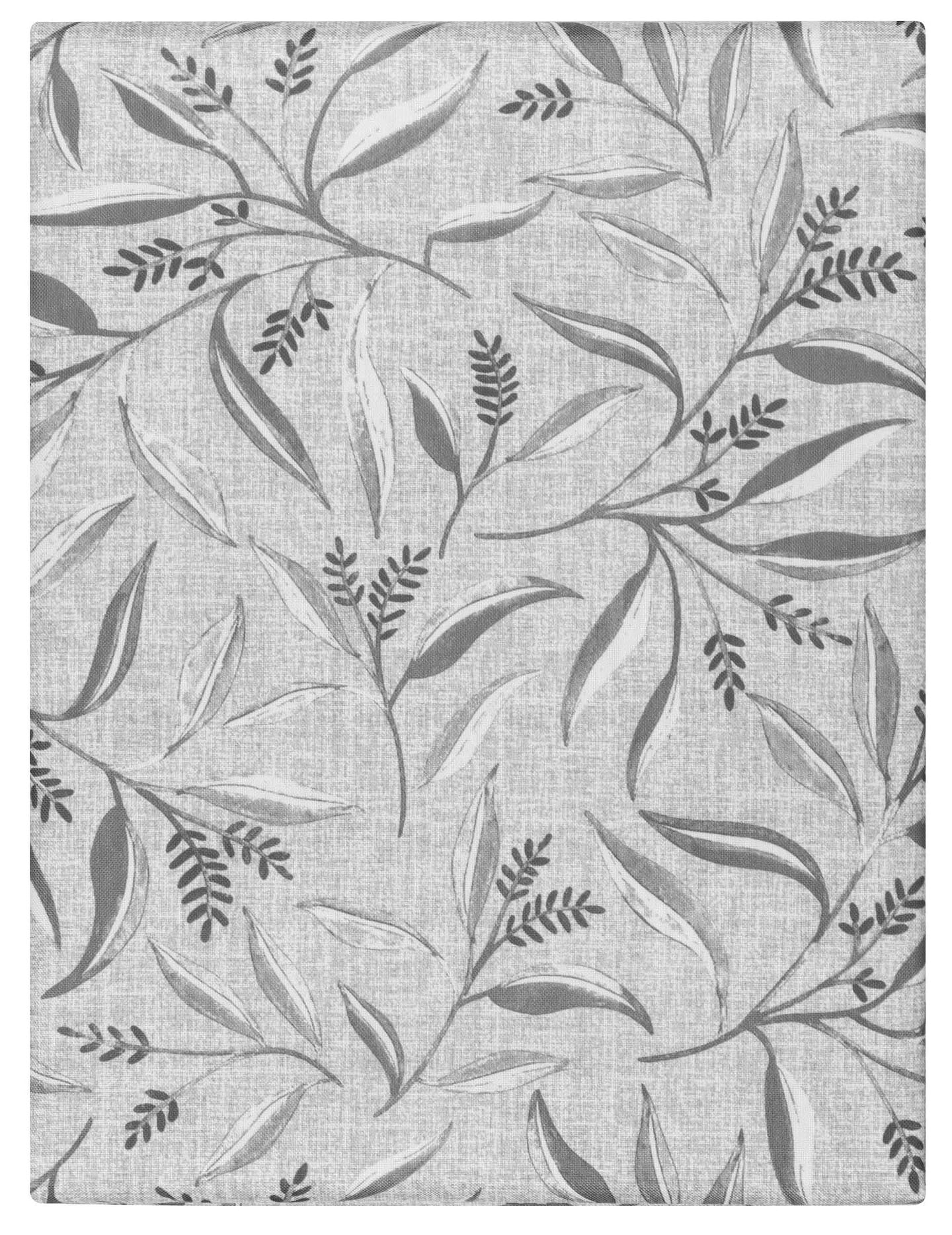 Скатертина прямокутна ARDESTO Grey leaves 120х140 см (ART07GL)